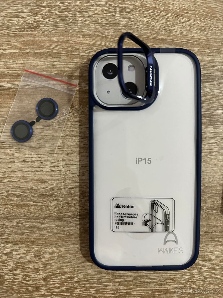 Kryt na iphone 15 se stojánkem + sklo na kameru - 2