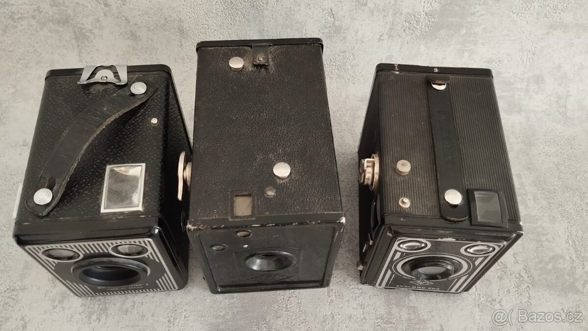 3ks staré historické fotoaparáty do sbírky, dekorace - 2