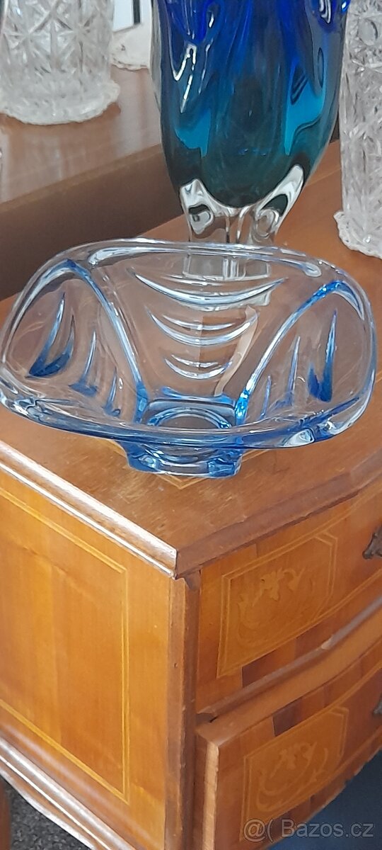 Skleněná mísa Václav Hanuš, draperie - 2