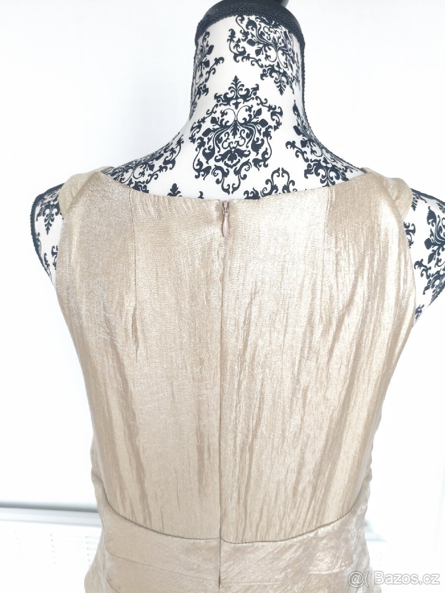 Zlaté společenské šaty vel. 40/42 - 2