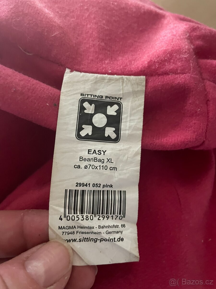 Sedací vak pro dívky - růžový - 2