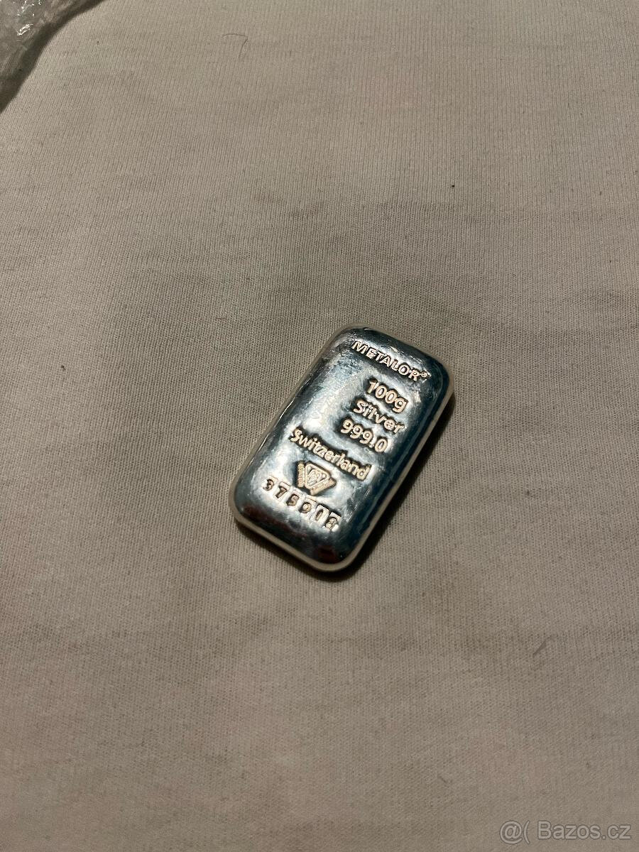 Stříbrný slitek 100 g - 2