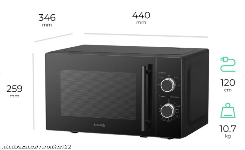 Nová mikrovlnná trouba Siguro MO-B130B Element - 2