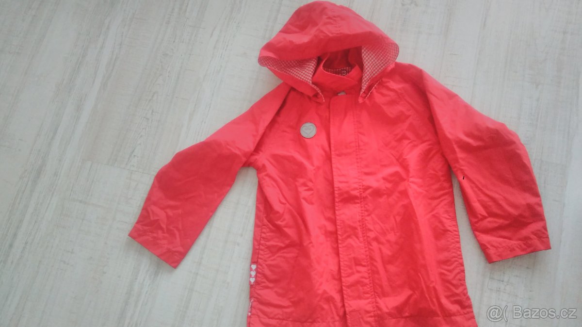 Kabátek, bundička 122 a šatičky vel. 3-4r, tenisky 27 - 2