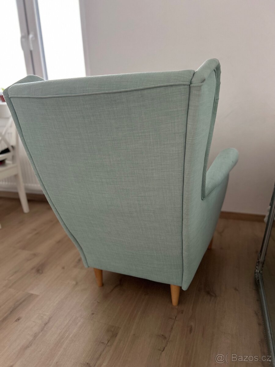 IKEA křeslo modré ušák - 2