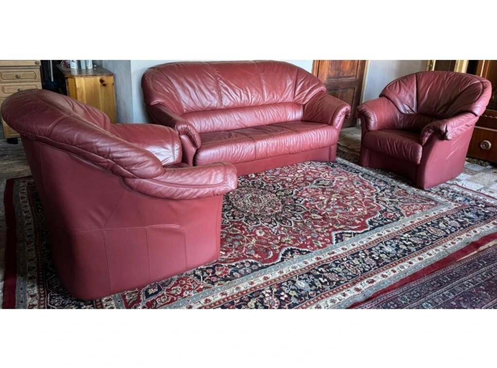 Kožená sedací souprava 3+1+1, 3127 - 2