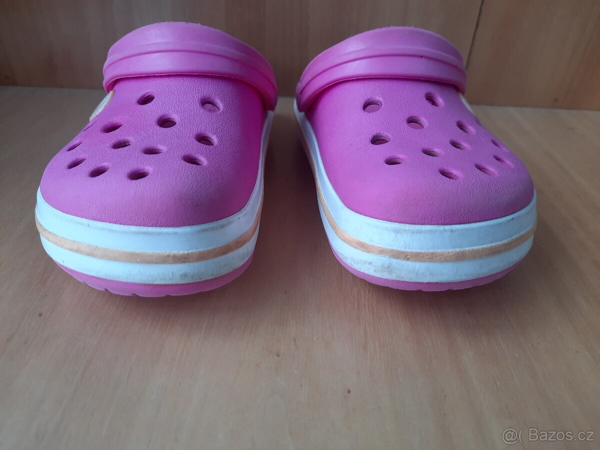 Dětské nazouváky CROCS,růžové,vel.C 10,dívčí - 2