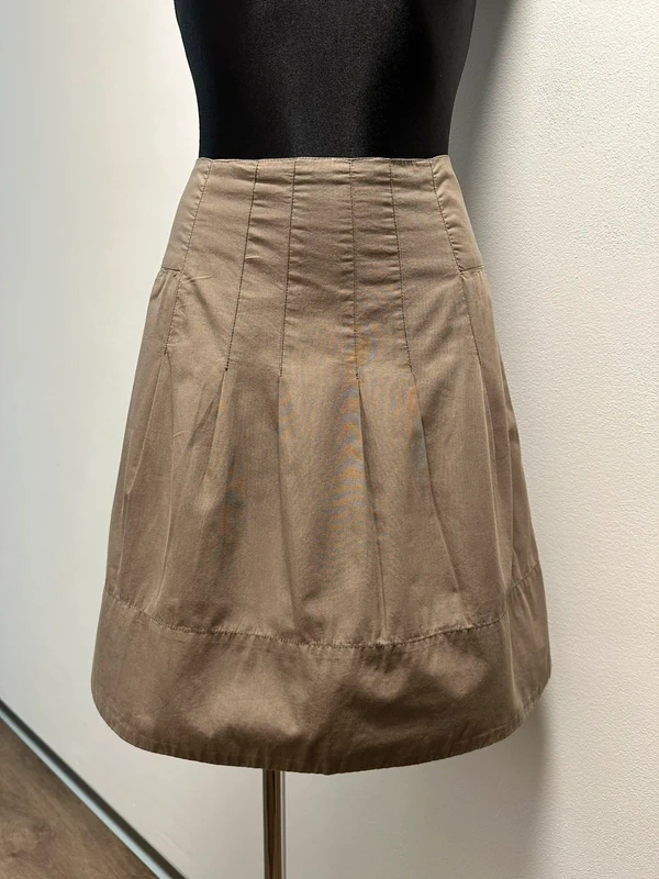 Hnědá khaki sukně - 2