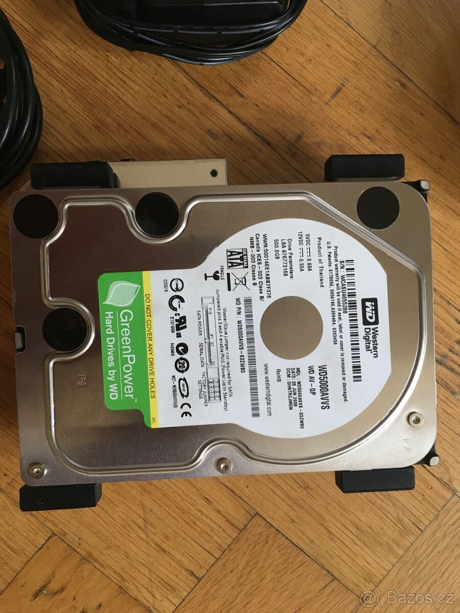 Extrení disk WD 500 GB + druhý na díly + příslušenství - 2