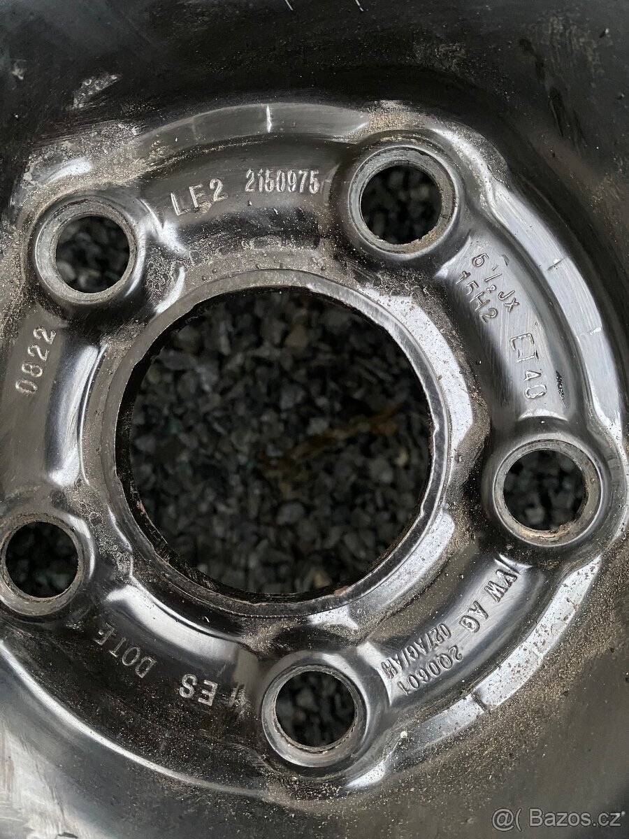 Plechové disky 15” 5x100 a zimní pneu 185/65/R15 - 2