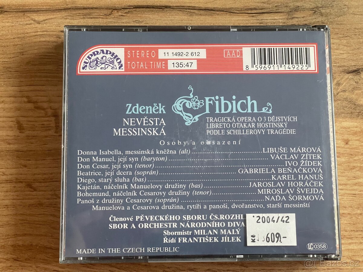 CD Fibich – The Bride of Messina / Nevěsta messinská 2CD - 2