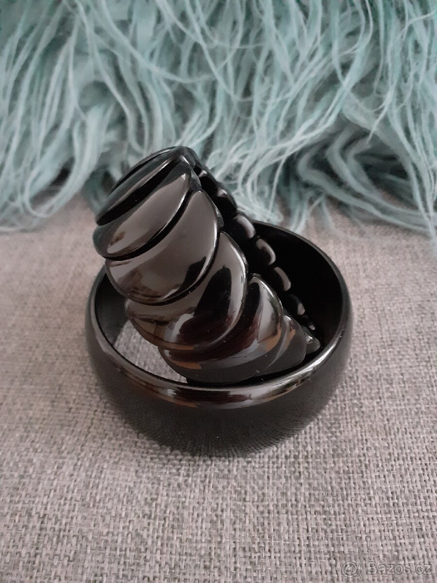 Černý náramek Time Out 2ks - 2