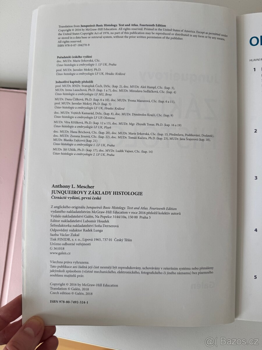 Junqueirovy základy histologie - 2