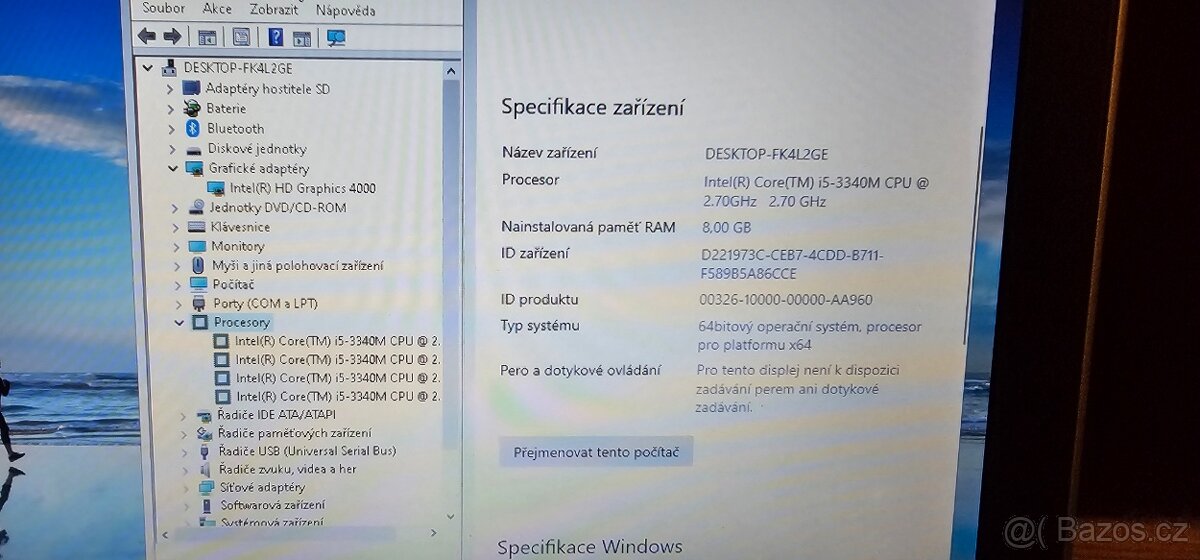 Dell Latitude Intel i5 + nová baterie+dokovací stanice - 2