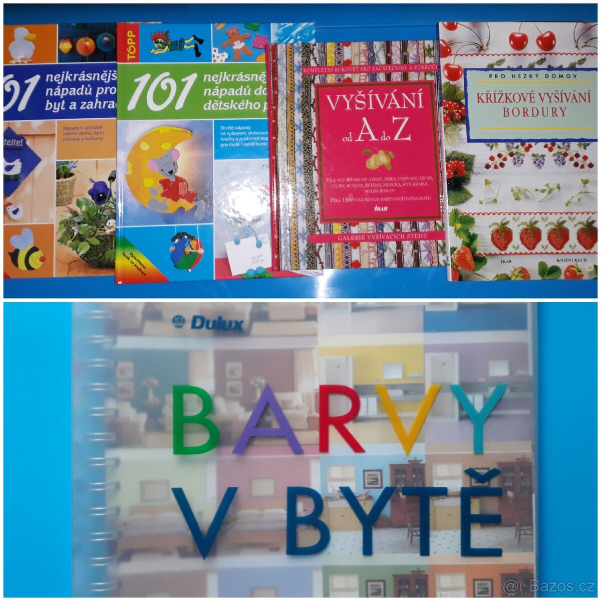 Knihy - kuchařky, vyšívání a nápady do bytu - 2
