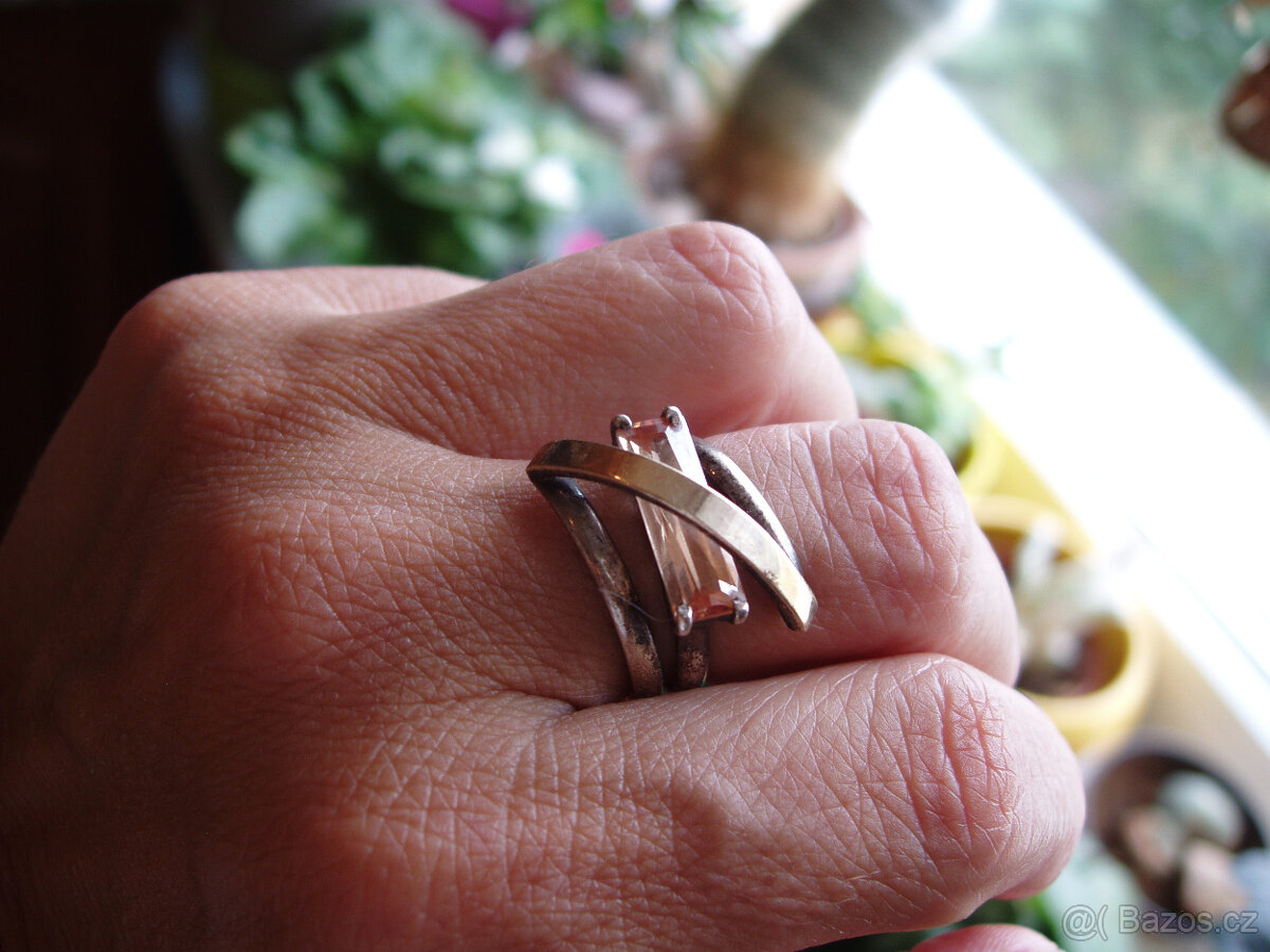 Luxusní prsten se zlatým Topazem - drahý kámen - PC 5390 Kč - 2