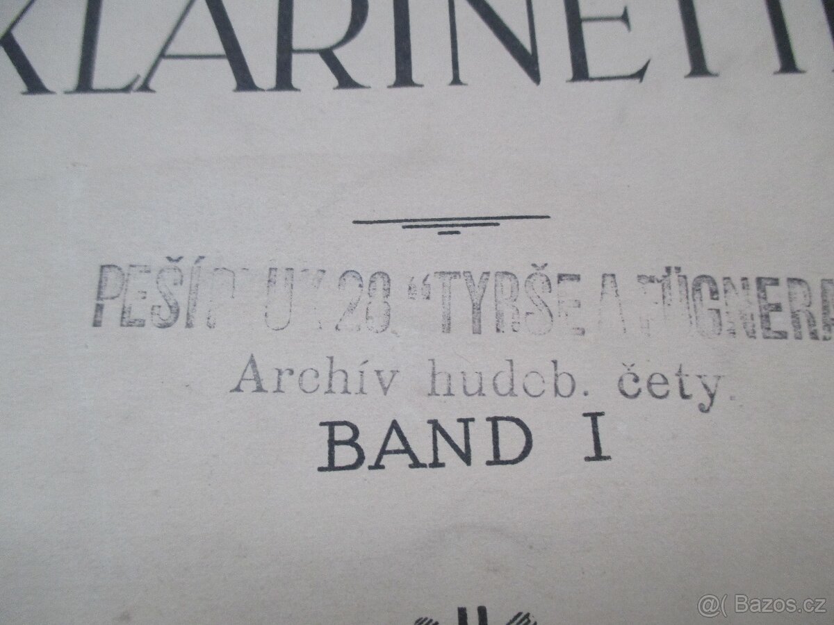 Noty na klarinet-Starožitnost - 2