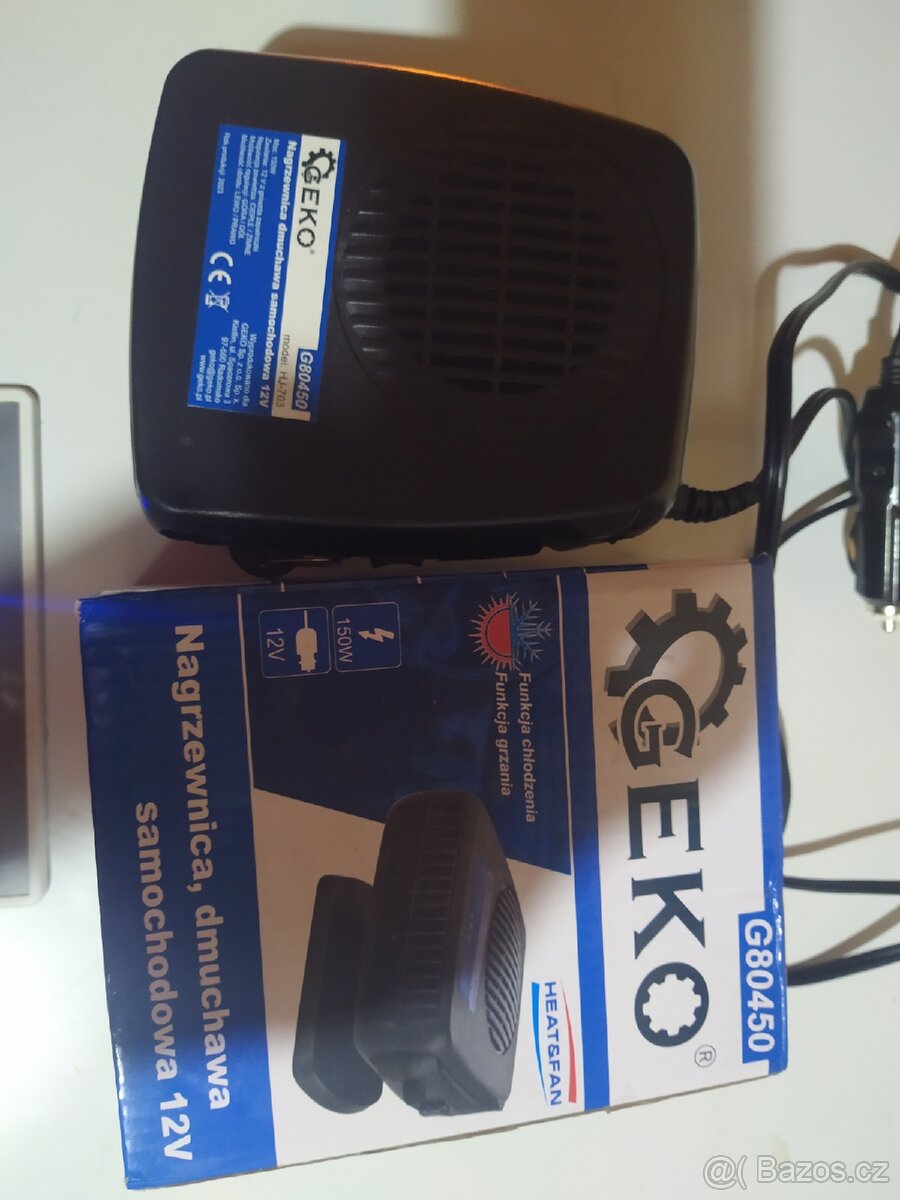 Teplovzdušný ventilátor do auta, teplo/chlad 150 W. - 2