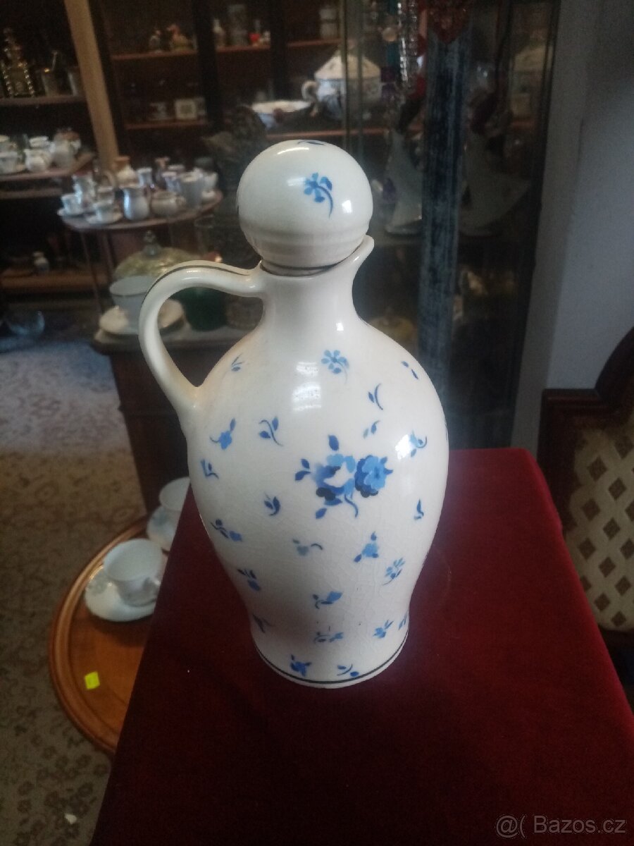 Starožitná keramická glazurovaná karafa - 2