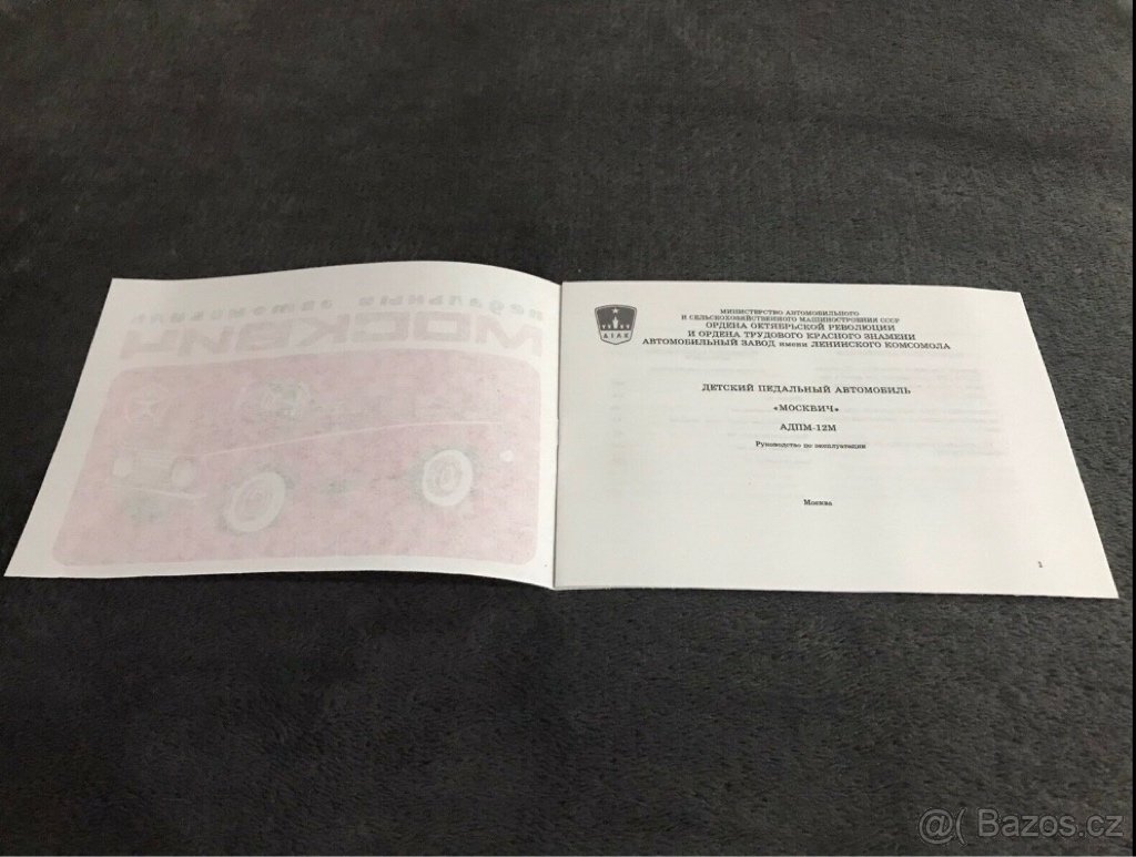 Šlapací auto Moskvič 2 a 3 série (Návod) - 2