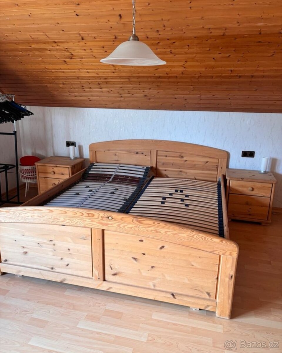 Ložnice Celodřevená Postel s úložným prostorem - 2