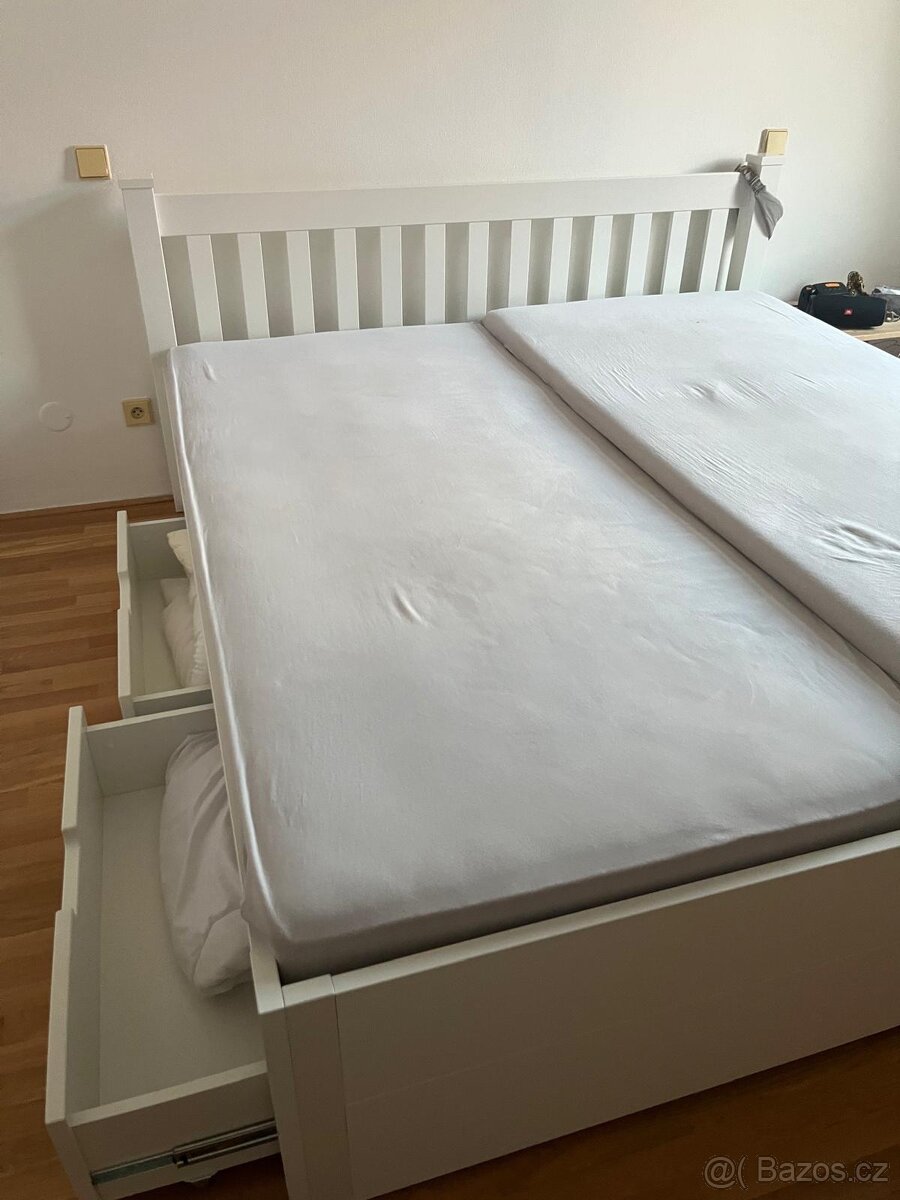 Bílá postel Möbelix - 2