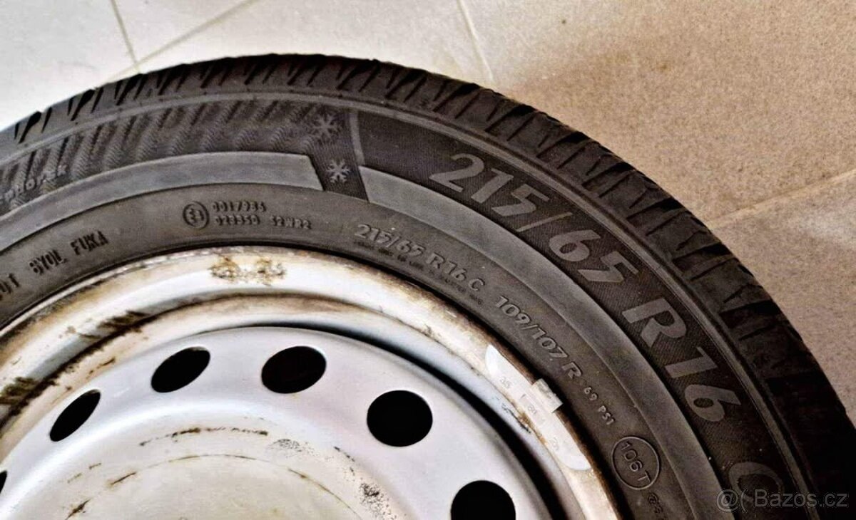 Pneu Matador 215/65 R16 C + plechové disky - 2