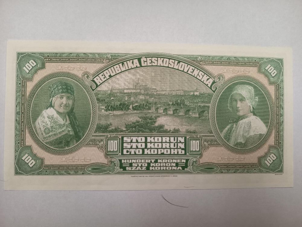 bankovka 100 kč z roku 1920 - 2
