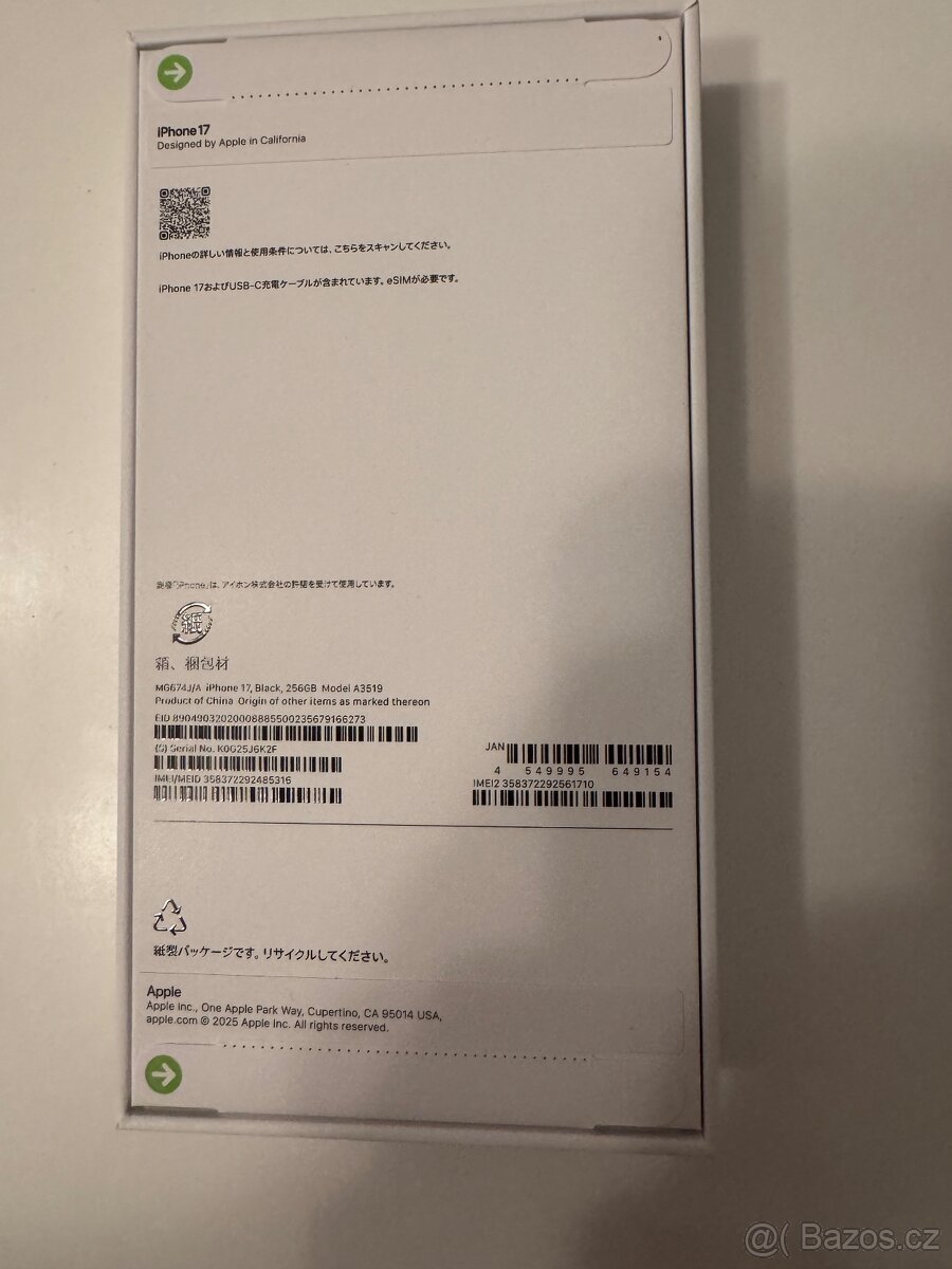 Novy Apple iPhone 17 256GB Black - 2