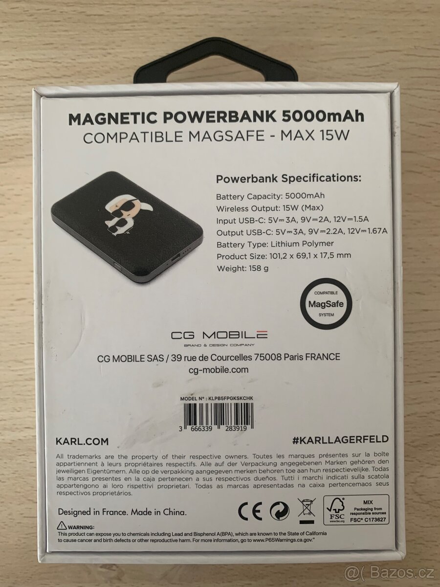 Magnetická powerbanka Karl Lagerfeld 5000mAh - 2
