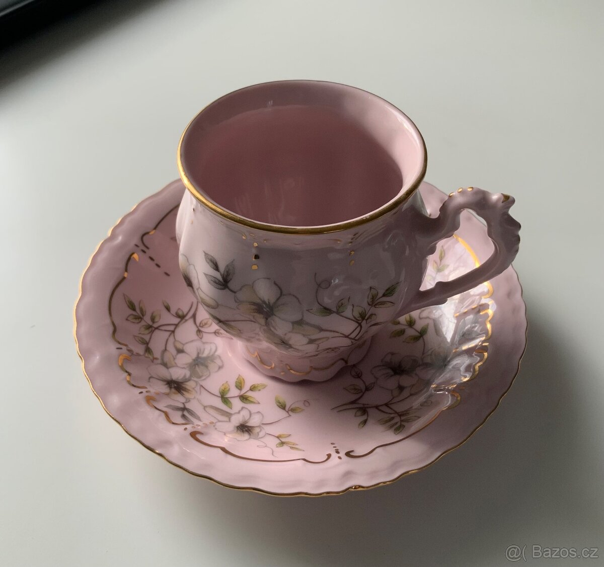 Šálek s podšálkem Růžový porcelán - 2