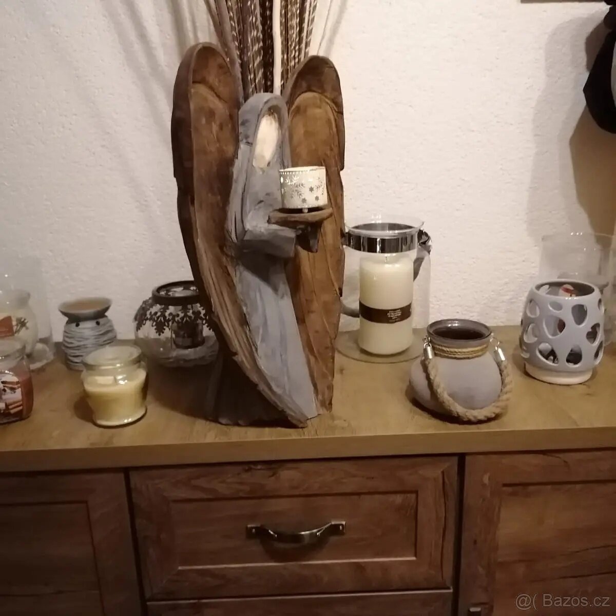 Svícen anděl motorovou pilou - 2