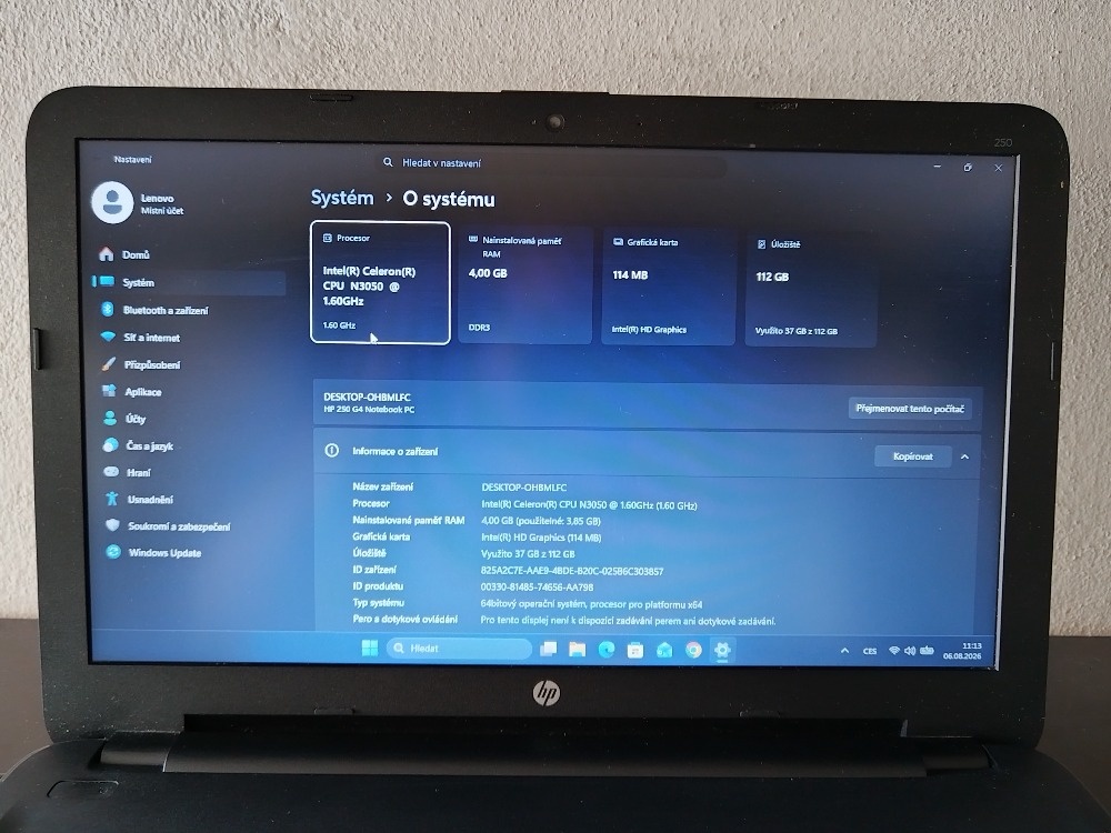 Notebook HP 250 G4 - 2