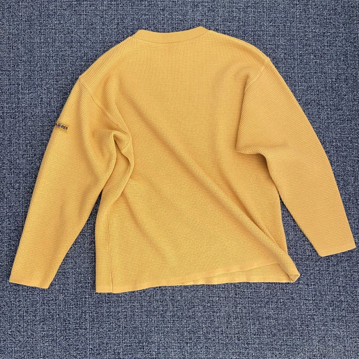 Pánský hořčícový vlněný svetr s kulatým výstřihem vel. М 48- - 2