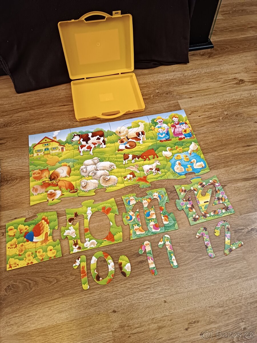 Dětské puzzle v kufříku,knížka a karty - 2