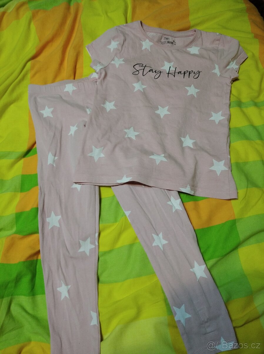 Dívčí pyžamko ruzove, vel. 116 - 2