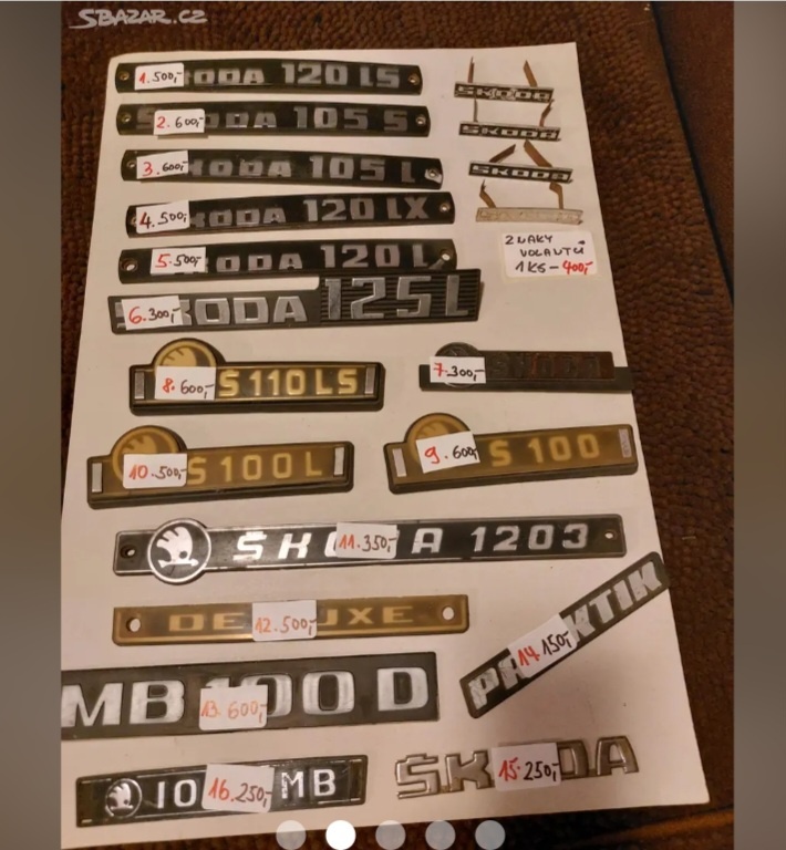 Originál znaky Škoda - 2