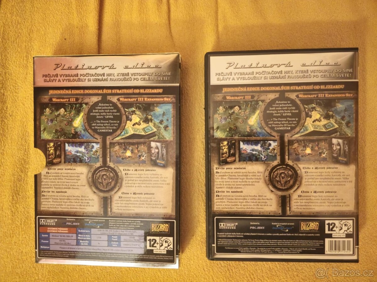 PC hra, Warcraft 3 + datadisk v češtině, nové - 2