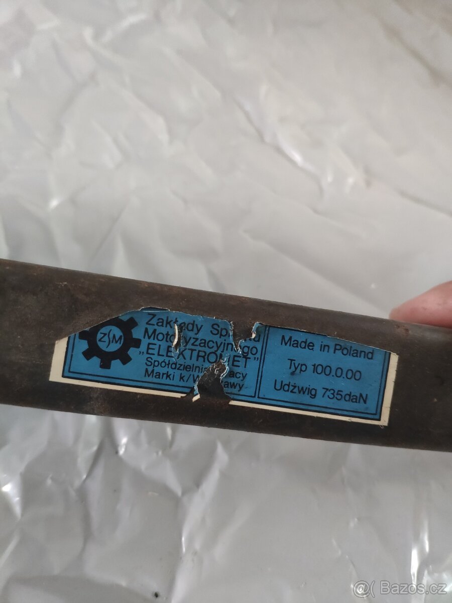 Originální mechanický hever ELEKTROMET typ 100.0.00 - 2