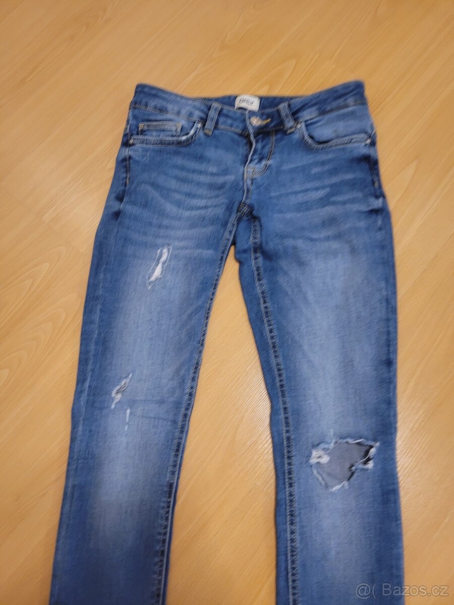 TRHANÉ RIPPED DŽÍNY SKINNY ONLY A H&M - 2