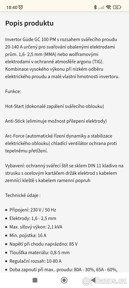 Svářečka Güde - 2