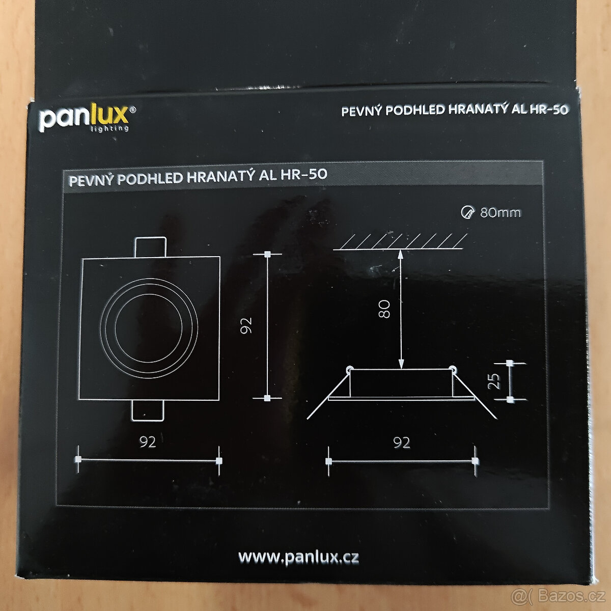 Stropní bodové svítidlo hranaté hliník - 2