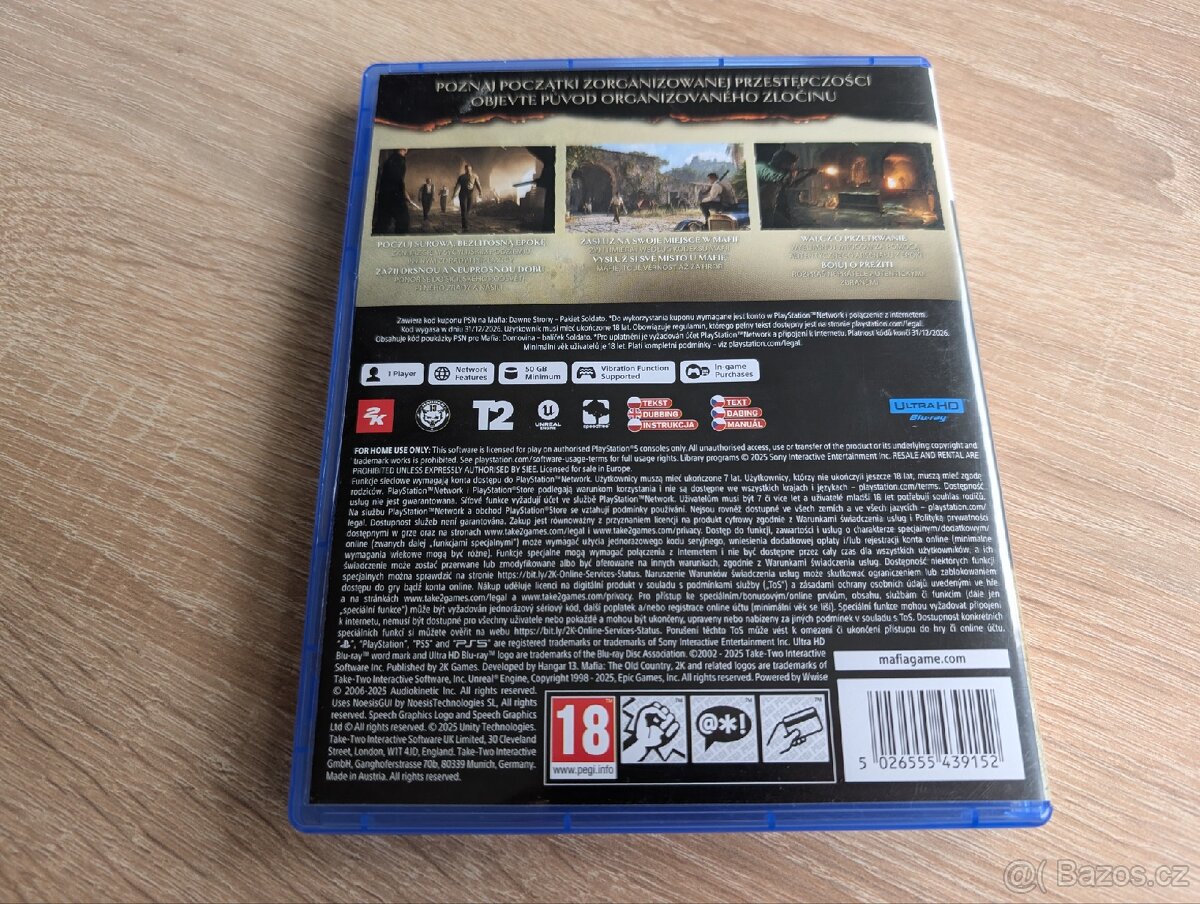 MAFIA: THE OLD COUNTRY (PS5) jako nová - 2