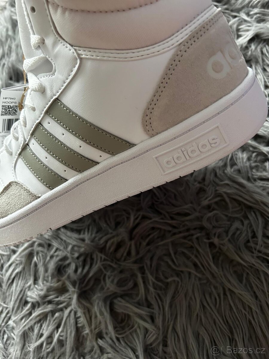 Adidas 40,5 ; 42 kožené kotníkové bílé - 2