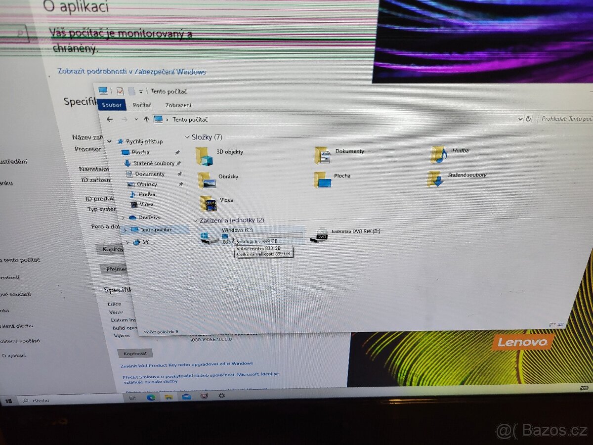 Lenovo Ideacenter - prasklý - 2