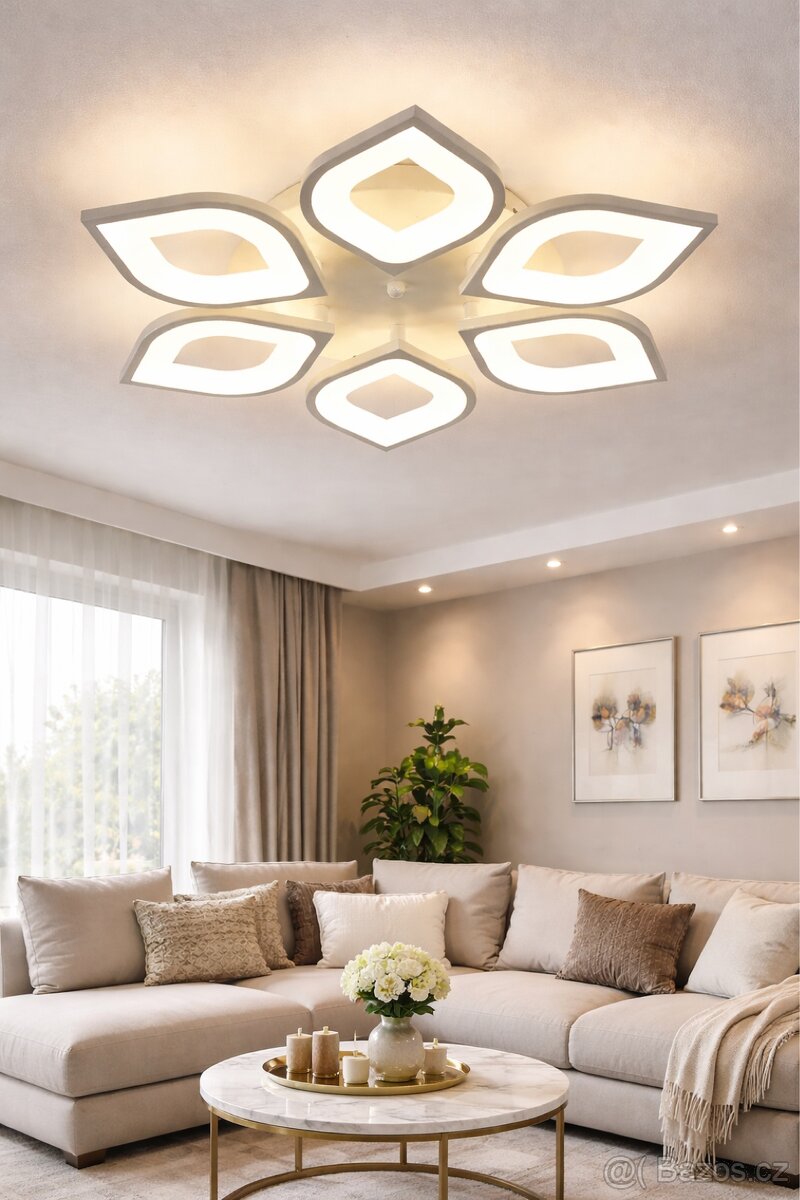 Designové stropní LED svítidlo s motivem okvětních lístků - 2