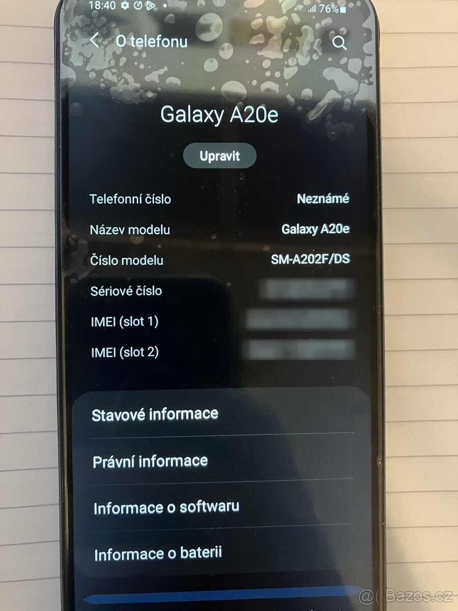 Samsung Galaxy A20e - novy originalni display - 2