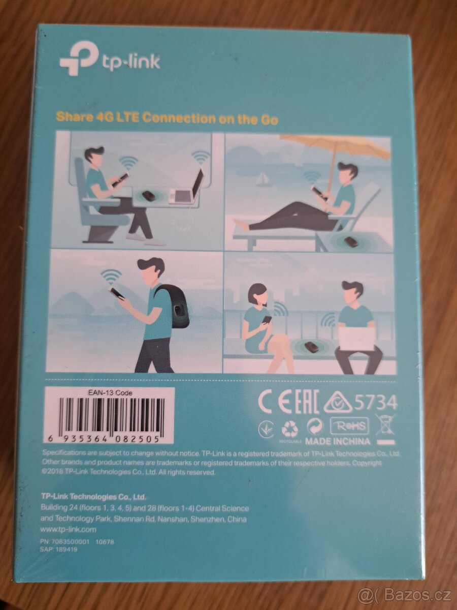 Přenosný LTE WiFi modem Tp-link M7200 - 2