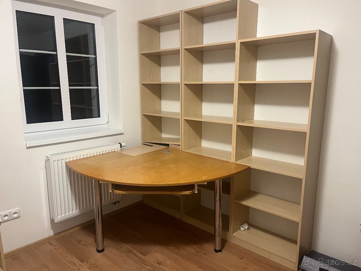 Regály + stůl - 2