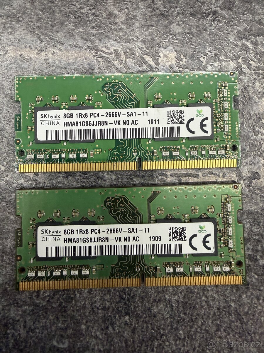 Ramky do notebooku sodimm DDR4 8GB - 2